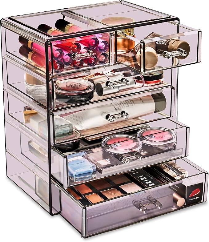 Sorbus Acrylic Makeup Organizer Set, 6-Drawer Vanity & Countertop Cosmetic by Sorbus