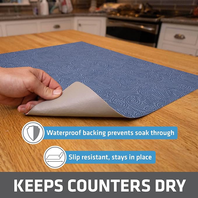 Drymate Jumbo XL Dish Drying Mat, Low-Profile, Super Absorbent, Quick Dry Fabric - Image 3