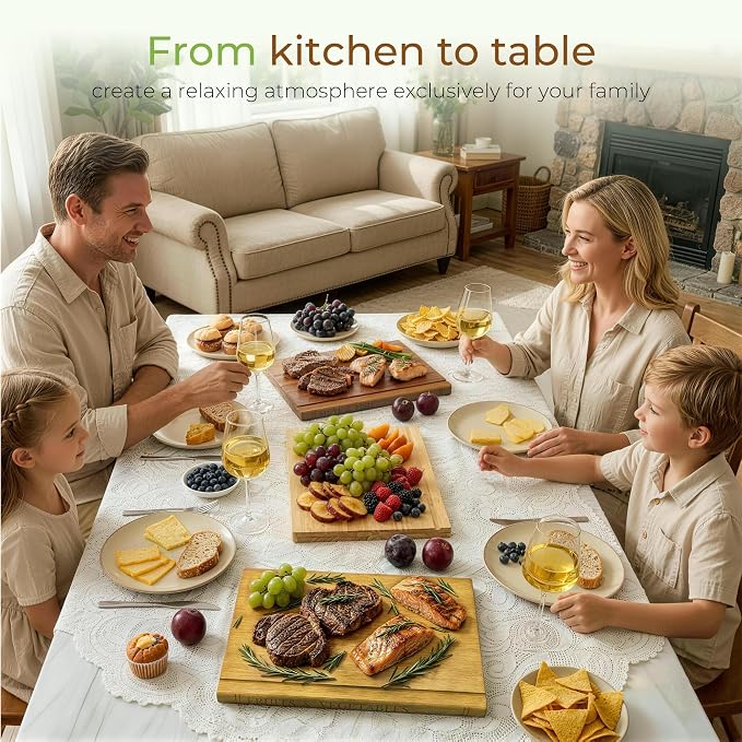 Book Cutting Board Set with Wooden Stand-Wooden Kitchen Cutting Boards That - Image 7