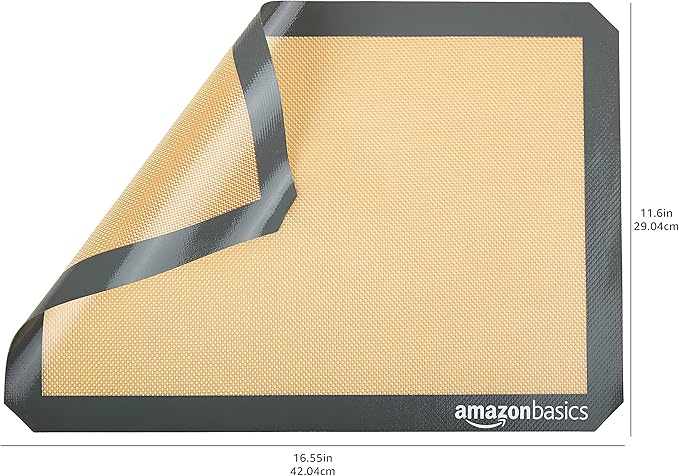 Amazon Basics Non-Stick Silicone Baking Mat, Food Safe, Dishwasher Safe - Image 4