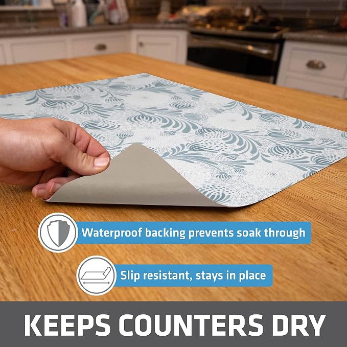Drymate Jumbo XL Dish Drying Mat, Low-Profile, Super Absorbent, Quick Dry Fabric - Image 3