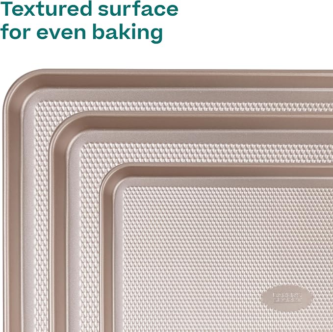 Baker's Secret Baking Sheet Pan Set, 3x Cookie Sheets - Image 6