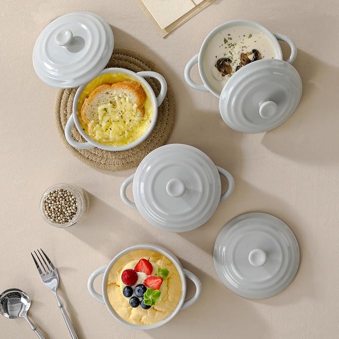 MALACASA Mini Cocotte Set - 12 OZ Ramekins - Image 7