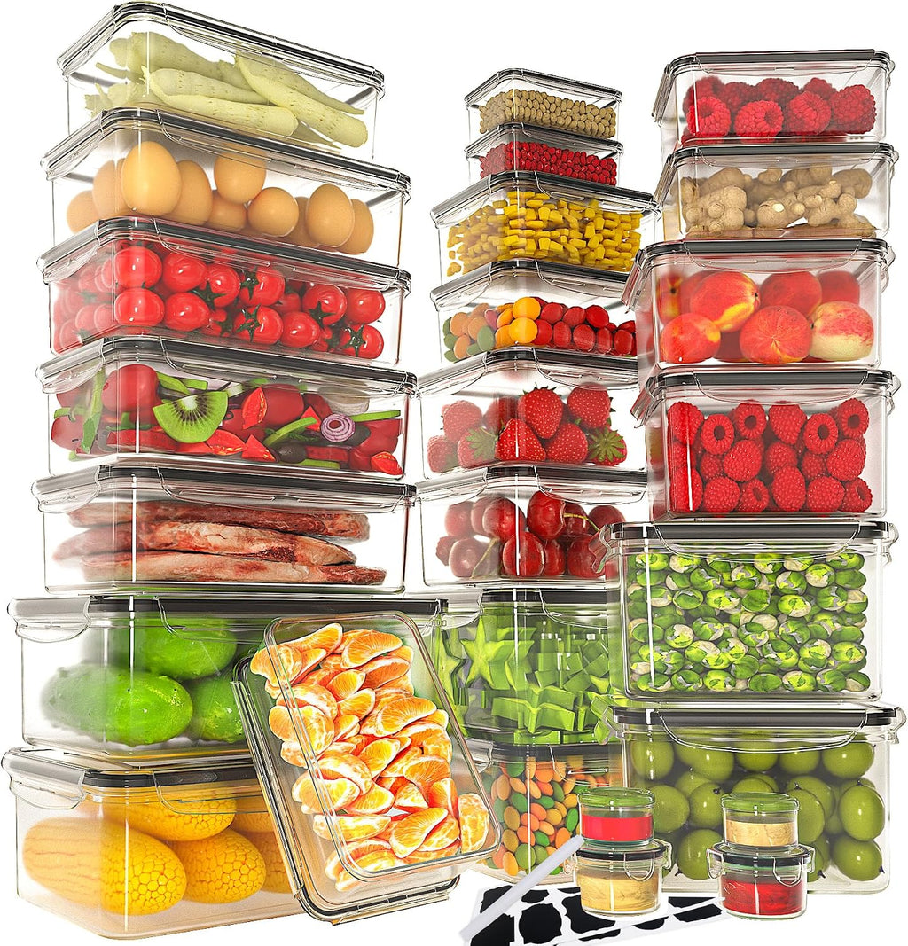 52 PCS Large Food Storage Containers with Lids Airtight, BPA-Free
