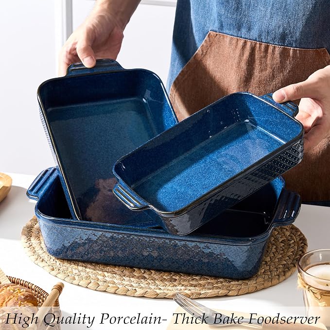 Ceramic Baking Dish Set of 3, Casserole Dishes - Image 5