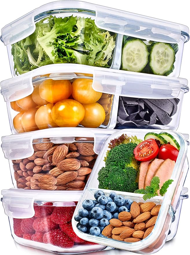 Prep Naturals 36oz Glass Meal Prep Containers by Prep+Naturals