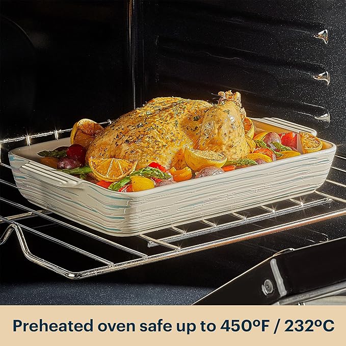 Pyrex 3-Piece Ceramic Bakeware Set, Nonstick Casserole Dish - Image 7