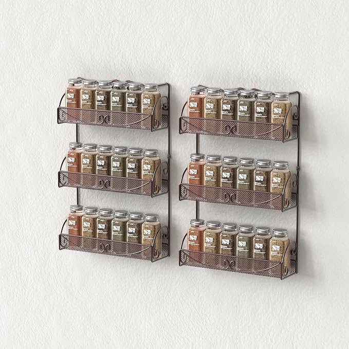 Deco Brothers 3 Tier Wall Mounted Spice Rack, 2 Pack - Image 5