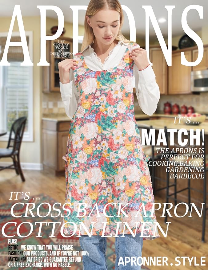 Cozy Adjustable Cross Back Aprons - Image 2