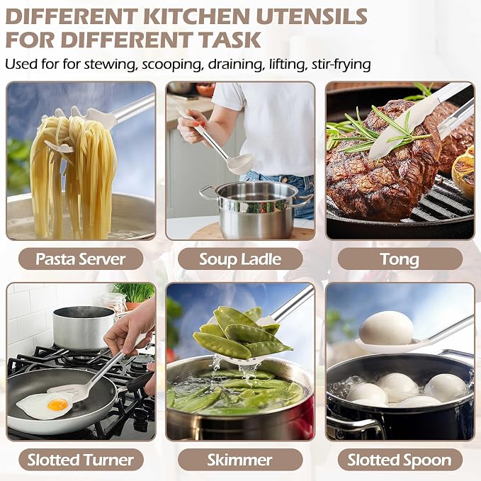 HaWare 29 PCS Silicone Cooking Utensils Set, Heat Resistant Kitchen Utensils Set - Image 5
