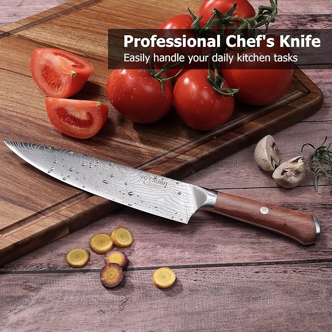 YOTSUBA 8 Inch Japanese Chef Knife, Ultra Sharp Professional Kitchen Knife - Image 5
