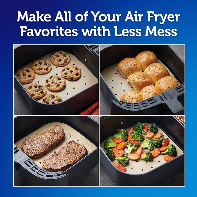 Reynolds Kitchens Air Fryer Liners Disposable, Unbleached Parchment Paper Sheets - Image 10