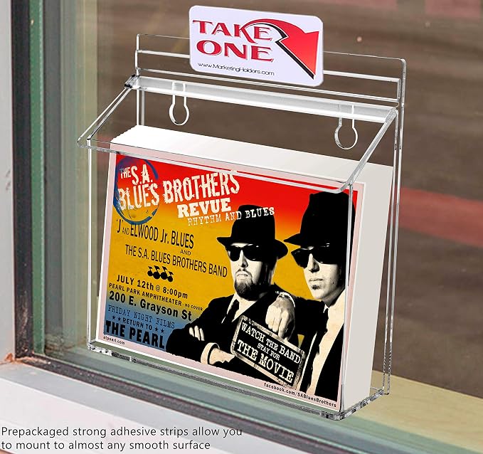 Marketing Holders Outdoor Brochure Holder Holds 7.5” x 5.5” Postcards Wall - Image 2