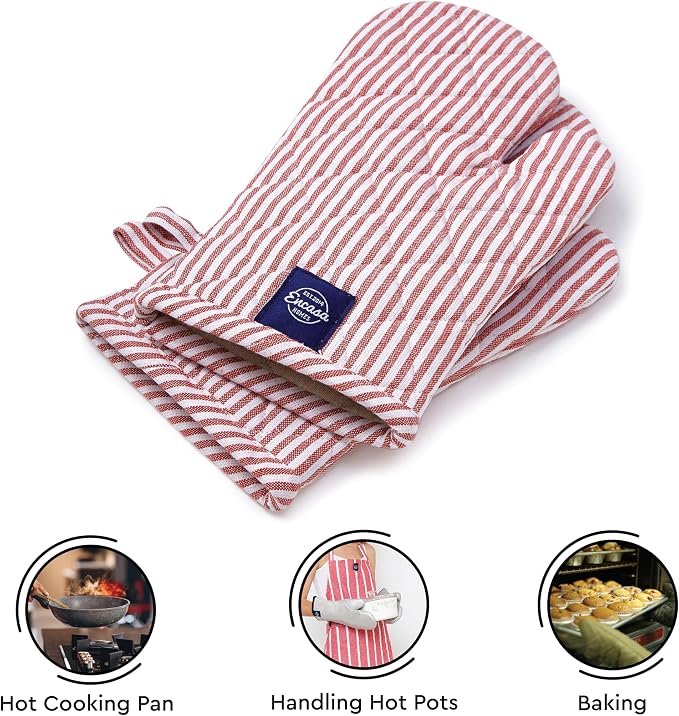 Encasa XO Long 12"x7" Oven Microwave Hand Gloves Mitts - Image 5