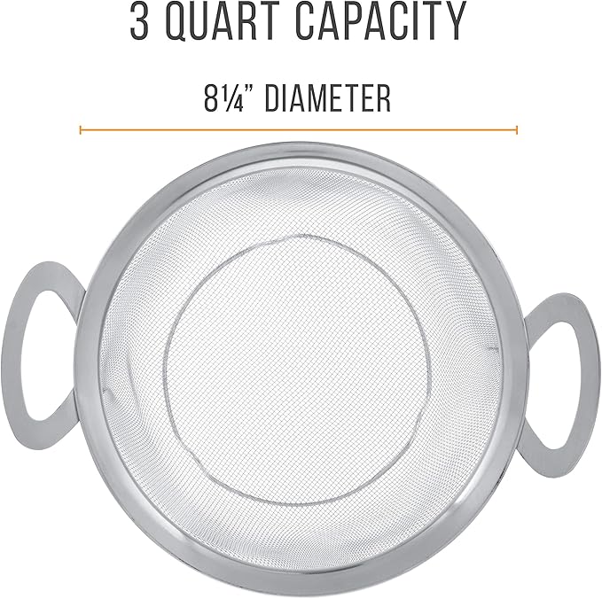 U.S. Kitchen Supply Stainless Steel Colander Strainer Basket - Image 2