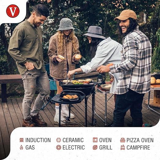 Victoria 13-Inch Cast Iron Skillet, Pre-Seasoned Cast Iron Frying Pan - Image 3