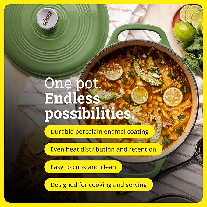 Lodge Essential Enamel Cast Iron Dutch Oven - Image 2