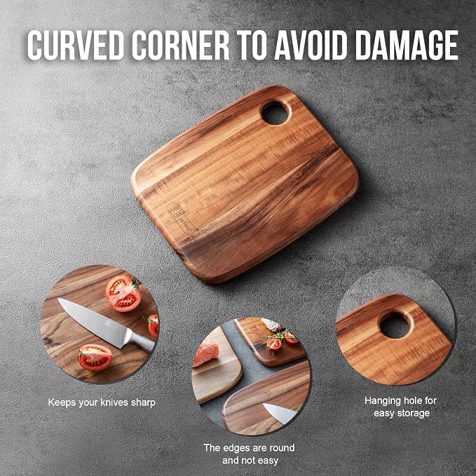 Acacia Wood Cutting Boards Set of 3 - Image 5