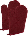 DII Basic Terry Collection 100% Cotton Quilted, Oven Mitt, 2 Piece by DII