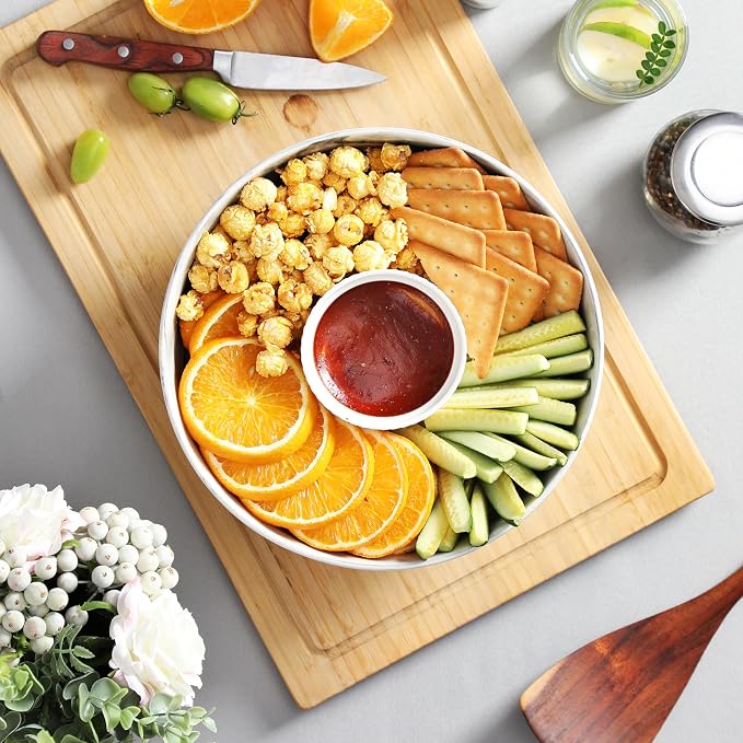 MALACASA Salad Bowls, 114 OZ Extra Large Serving Bowls Set of 2, Porcelain - Image 8