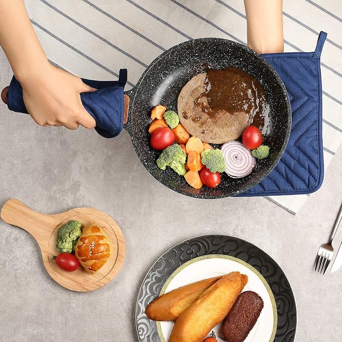 Cotton Pocket Pot Holders Machine Washable Heat Resistant Hot Pads - Image 6