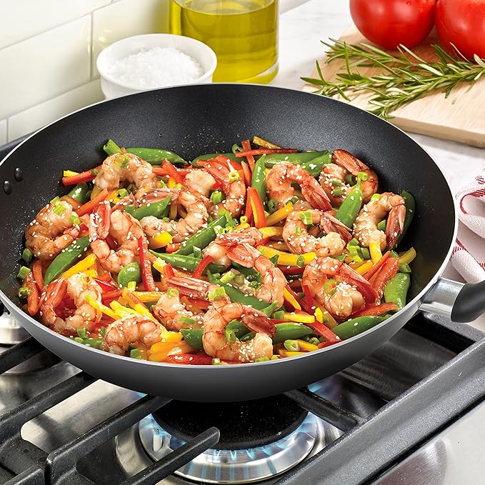 T-Fal Specialty Nonstick Woks & Stir-Fry Pan 14 Inch Oven Broiler Safe 350F - Image 7