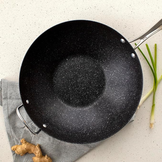 Nordic Ware Basalt Aluminized Steel Spun Wok, Ceramic Coating - Image 6
