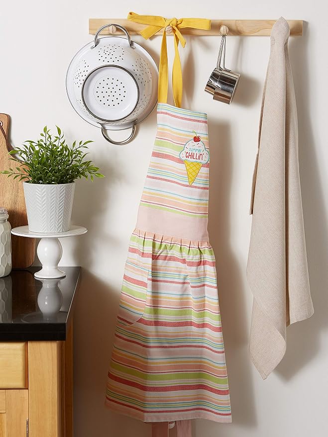 DII Women's Spring & Summer Apron Collection Adjustable, Two Large Pockets & - Image 3