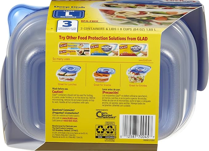 Glad GladWare Deep Dish Food Storage Containers - Image 4