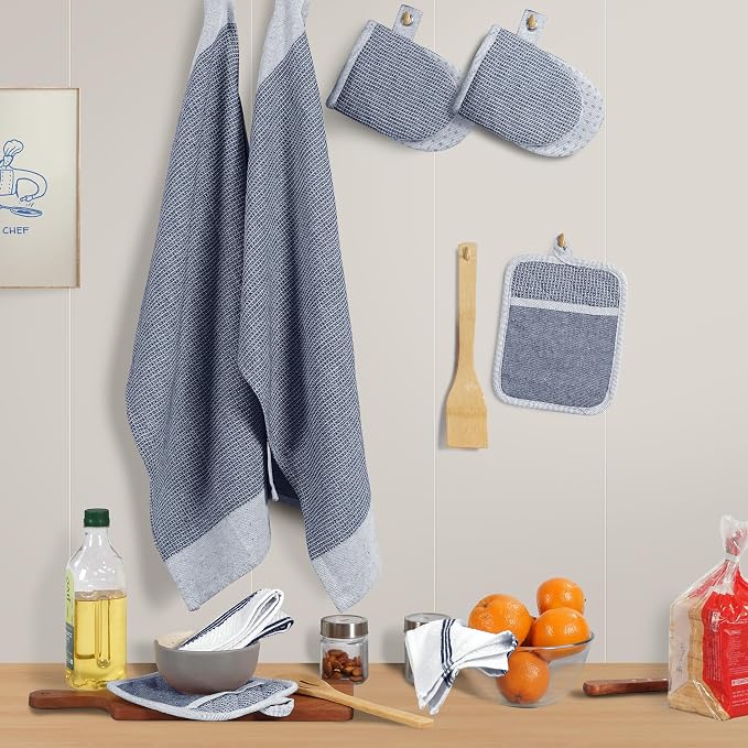 Casa Platino Mini Oven Mitts Set, 8-Piece – 500°F Heat Resistant Silicone Oven - Image 5