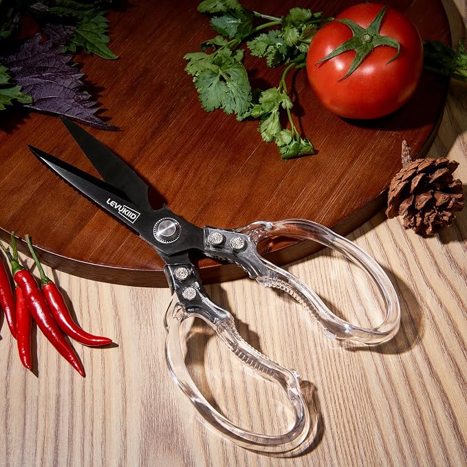 Rust-Resistant Kitchen Scissors, Transparent and Stylish Handle, Suitable - Image 2