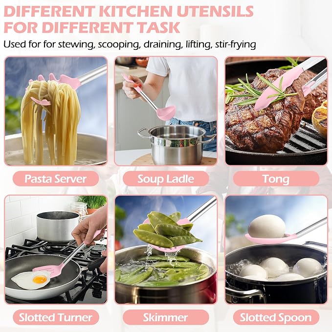 HaWare 29 PCS Silicone Cooking Utensils Set, Heat Resistant Kitchen Utensils Set - Image 5