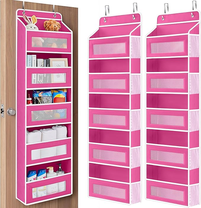 JARLINK 2 Pack Over The Door Organizer Storage, 5 Shelf Hanging Door Organizer by JARLINK