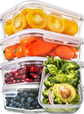 PrepNaturals 5 Pack 30 Oz Glass Meal Prep Containers by Prep+Naturals
