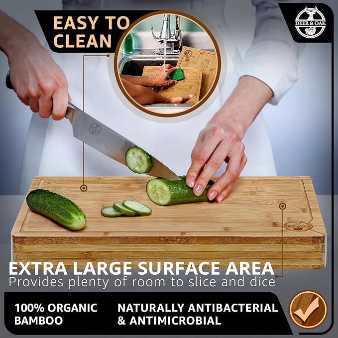Deer & Oak Premium Solid Wood Cutting Board - Image 3