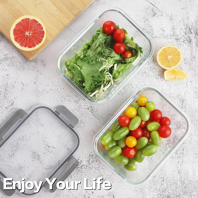 HOMBERKING 24pc Borosilicate Glass Food Storage Containers - Image 2