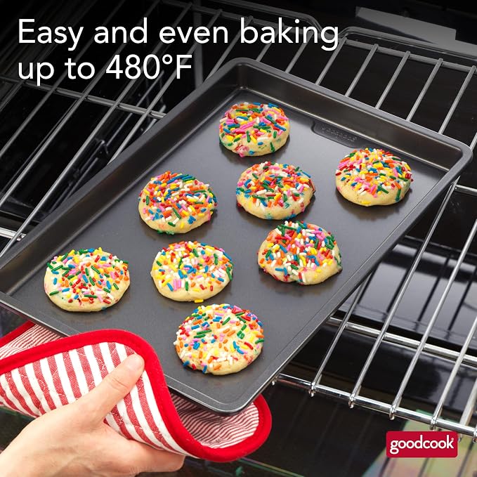 GoodCook PRO Medium Baking Sheet Pan Nonstick Warp & Scratch-Resistant - Image 4
