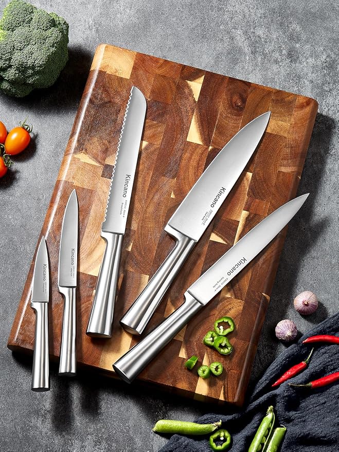 Knife Set, include Steak Knives, Sharpener and Scissors, Ergonomical Design by - Image 6