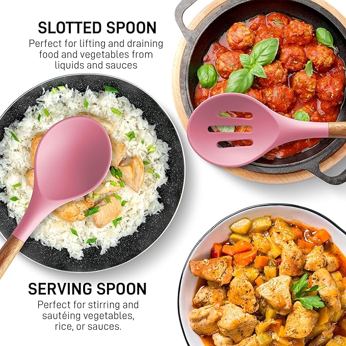 Zulay Kitchen Non-Stick Cooking Utensils Set - Image 4