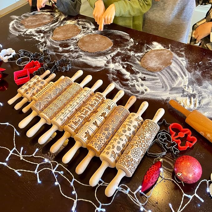 SUNFLOWER FIELD Embossed Rolling Pin - Image 4