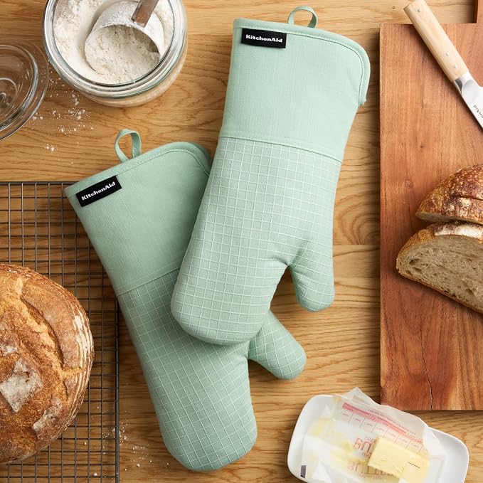KITCHENAID Gourmet Series Gridlines Oven Mitts 2-Pack Set, Heat Resistant up to - Image 2