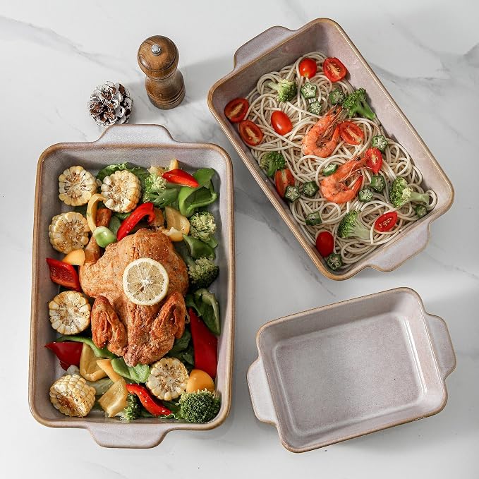 HVH 9x13 Baking Dish Set, Large Casserole Dishes - Image 2