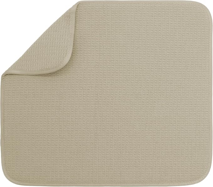 S&T INC. Dish Drying Mat, 16” x 18”, Absorbent Microfiber Kitchen Counter Mat by STINC
