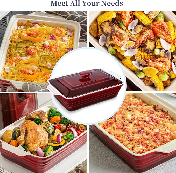 LOVECASA 4.5 Quart Ceramic Casserole Dish - Image 7