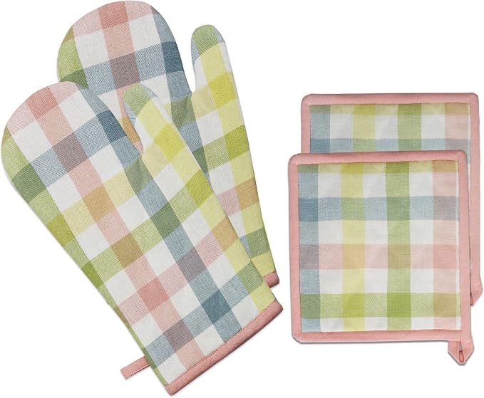 COTTON CRAFT Oven Mitt and Pot Holder Set by COTTONCRAFT