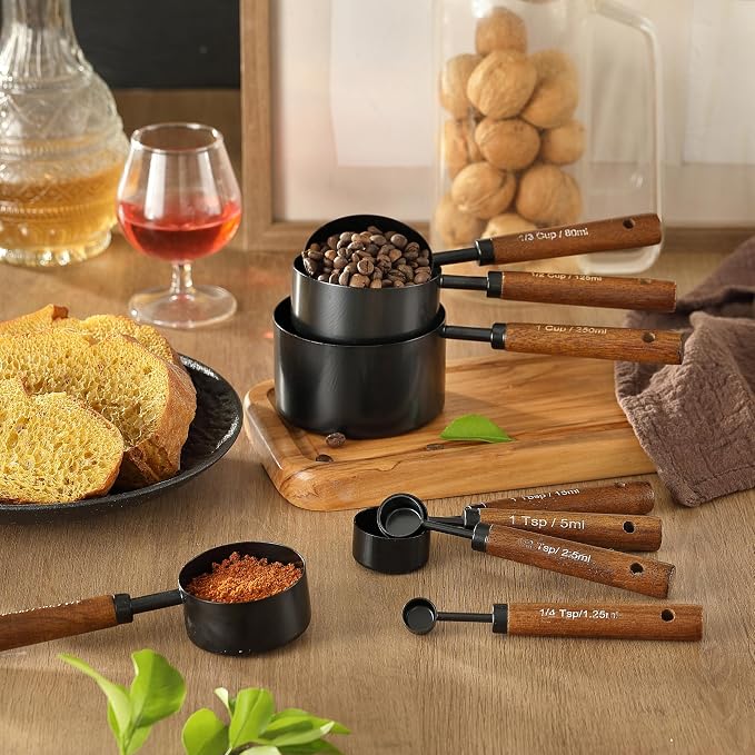 8PCS Measuring Cups and Spoons Set, DV Stainless Steel Measuring Cups - Image 8