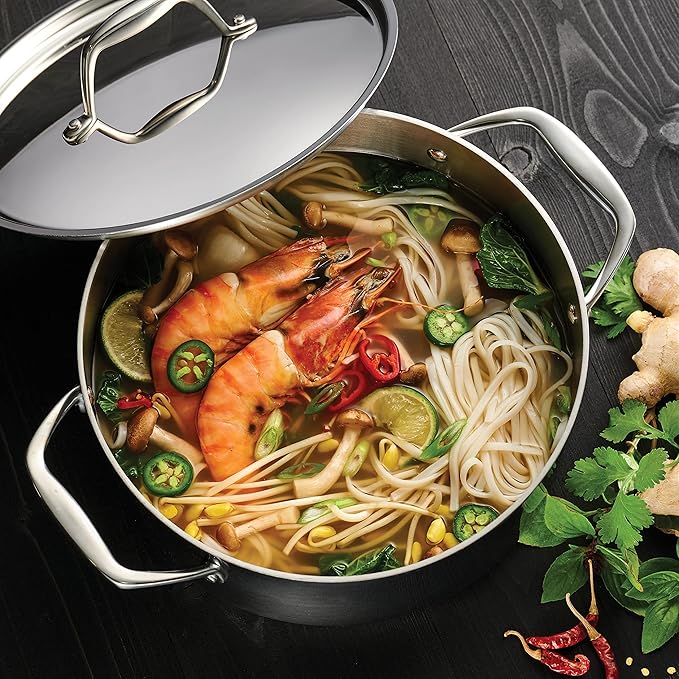 Tramontina Signature Tri-Ply Clad Stainless Steel 5-Quart Dutch Oven Pot - Image 3