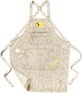 Denim Apron with Pockets for Hair Stylist Gardening Craftsmen Barista Women by Vammcht