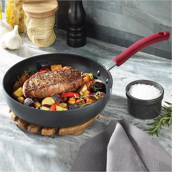 T-fal Ultimate Hard Anodized Nonstick Cookware Set 12 Piece, Oven Broiler Safe - Image 3