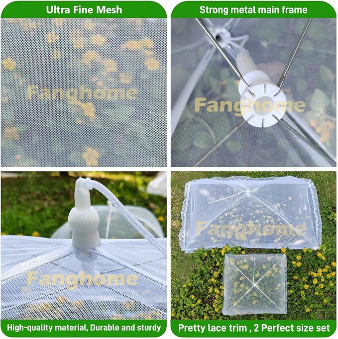 Mesh Food Covers for Outdoors, 1 Pack 40"X24" Extra Large Food Net + 5 Pack - Image 3